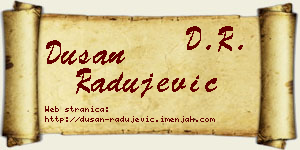 Dušan Radujević vizit kartica
